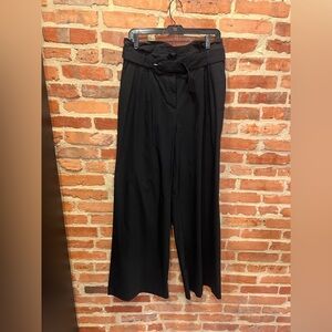 Express belted Black Wide-Leg Women's Pants size 10 tall